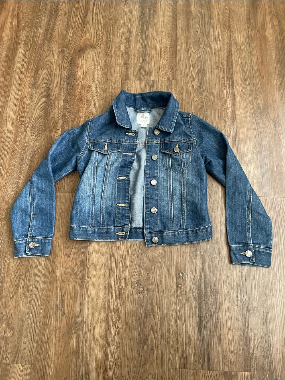 1989 Place Kids Blue Denim Jacket - Girls Size M 7/8